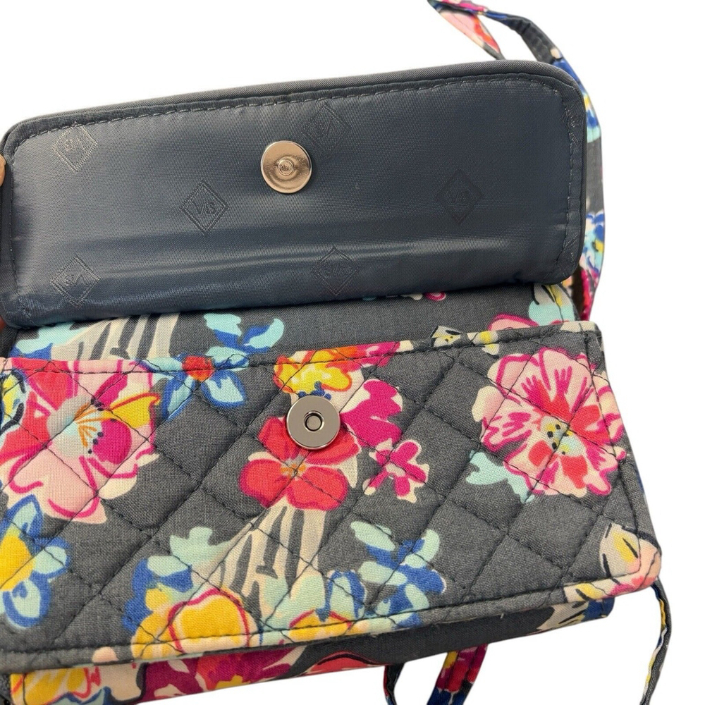 Vera Bradley Crossbody Purse Signature Deluxe All Together RFID Pretty Posies - Picture 7 of 11